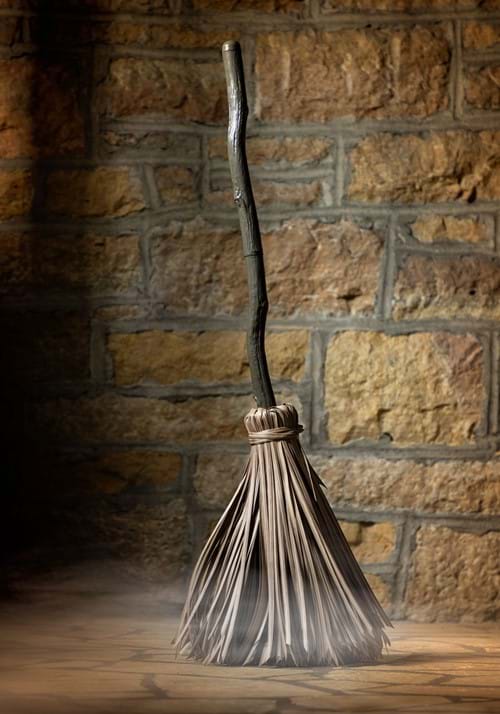 38-Inch Enchanted Magical Broom Animatronic Decoration