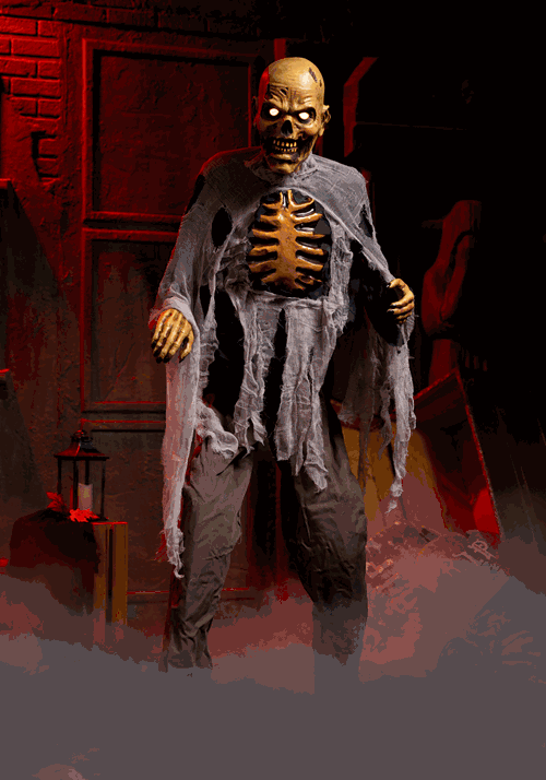 5.9FT Animatronic Lumbering Zombie Decoration
