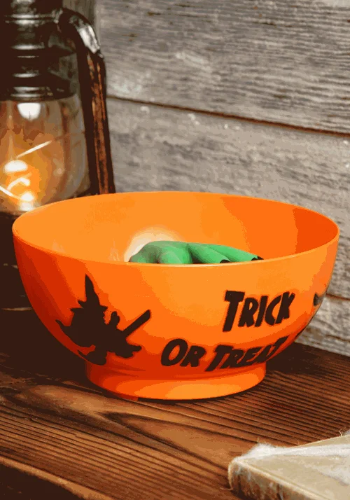 7.5-Inch Monster Hand in Bowl Animated Decoration