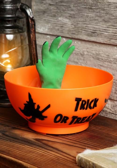 7.5-Inch Monster Hand in Bowl Animated Decoration