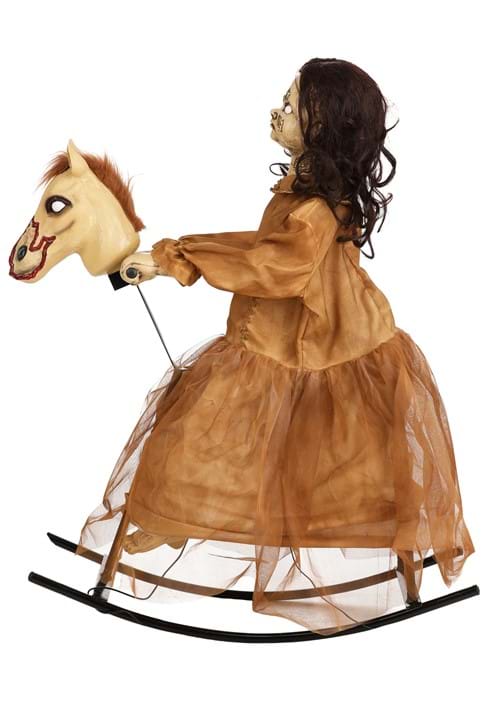 3.5FT Animated Rocking Horse with Doll Prop