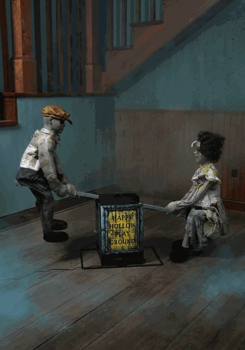 3FT Animated See Saw Dolls Playground Decoration