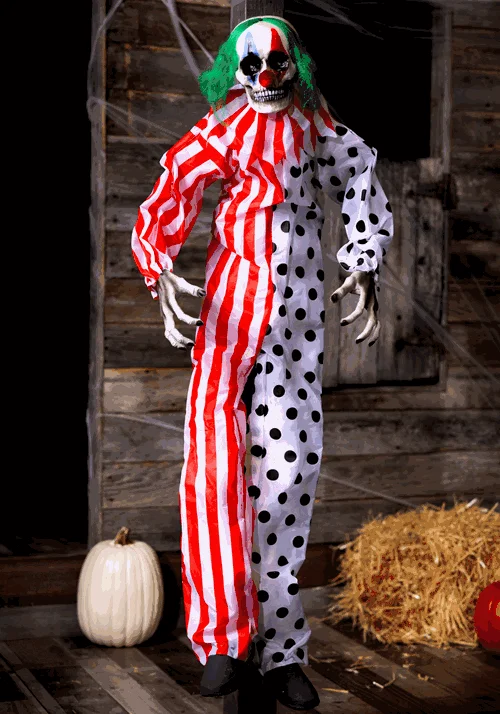 4.5FT Talking Evil Clown Animated Hanging Decoration