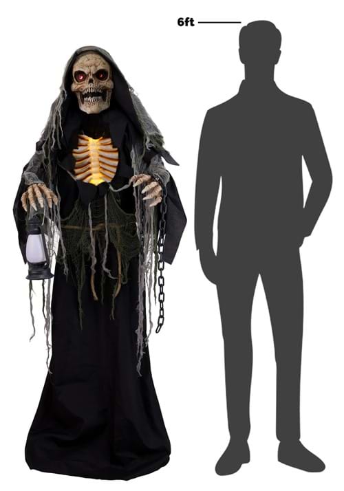 5.4FT Wraithlike Reaper Animated Halloween Decoration - Scream Saver 5 5.4FT Wraithlike Reaper Animated Halloween Decoration - Scream Saver