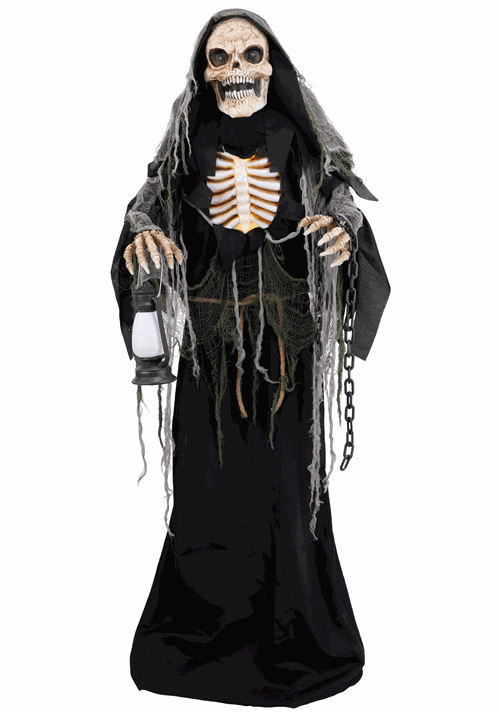 5.4FT Wraithlike Reaper Animated Halloween Decoration - Scream Saver 6 5.4FT Wraithlike Reaper Animated Halloween Decoration - Scream Saver