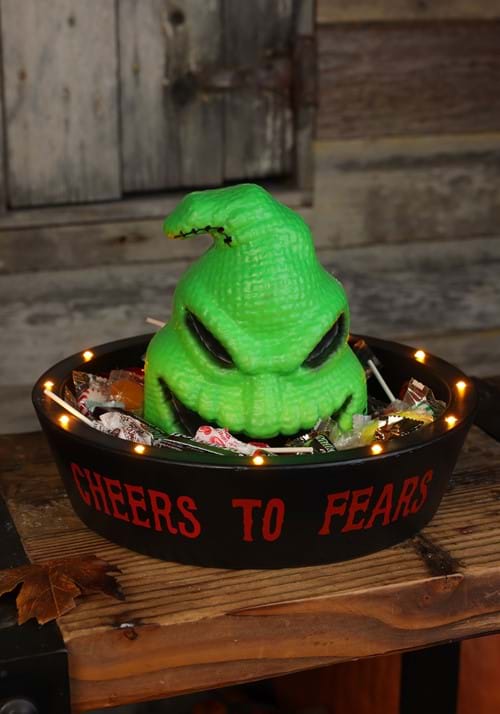 11-Inch Disney Light Up Oogie Boogie Roulette Candy Bowl Decoration