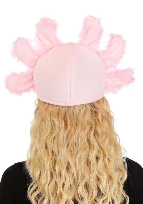 Pink Axolotl Costume Hat for Adults