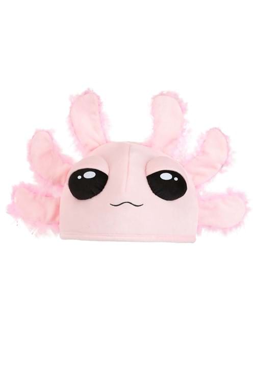 Pink Axolotl Costume Hat for Adults