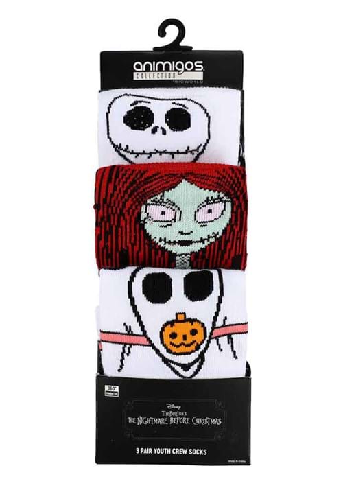 Nightmare Before Christmas 3 Pair Kid's Character Socks 6 Nightmare Before Christmas 3 Pair Kid's Character Socks