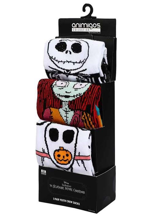 Nightmare Before Christmas 3 Pair Kid's Character Socks 7 Nightmare Before Christmas 3 Pair Kid's Character Socks