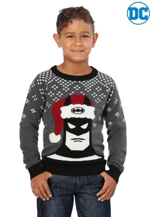Batman Holiday Hat Kids Ugly Christmas Sweater