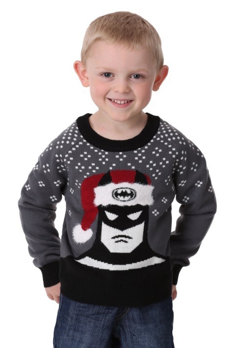 Batman Holiday Hat Kids Ugly Christmas Sweater