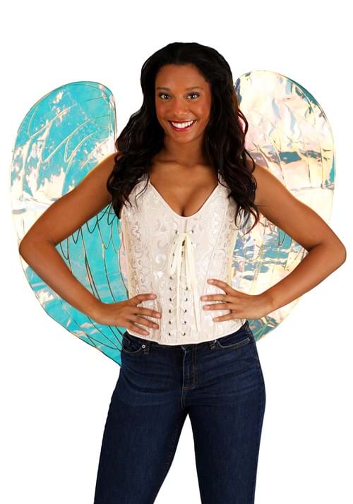 Iridescent Costume Angel Wings for Adults