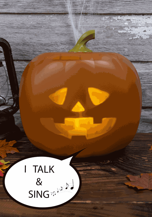 11-Inch Jabberin' Jack Talking Pumpkin Decoration