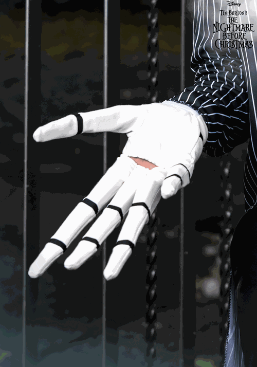 Adult Jack Skellington Moving Hands Costume Gloves