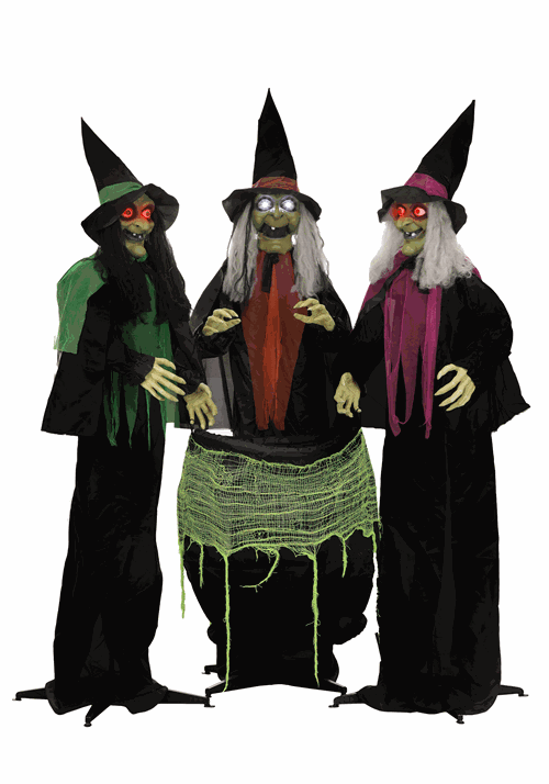 6.25FT Animated Judy, Jody, and Julie Coven of Witches Decoration - Scream Saver 10 6.25FT Animated Judy, Jody, and Julie Coven of Witches Decoration - Scream Saver