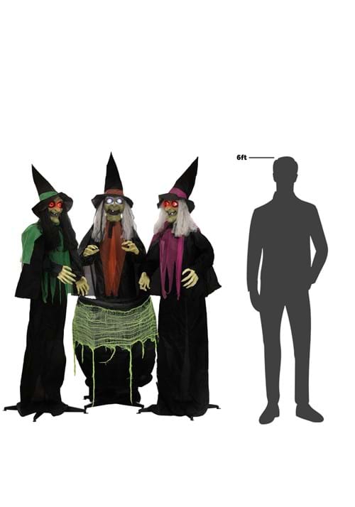 6.25FT Animated Judy, Jody, and Julie Coven of Witches Decoration - Scream Saver 11 6.25FT Animated Judy, Jody, and Julie Coven of Witches Decoration - Scream Saver