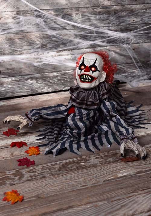 18-Inch Animated Jumping Evil Clown Prop Decoration