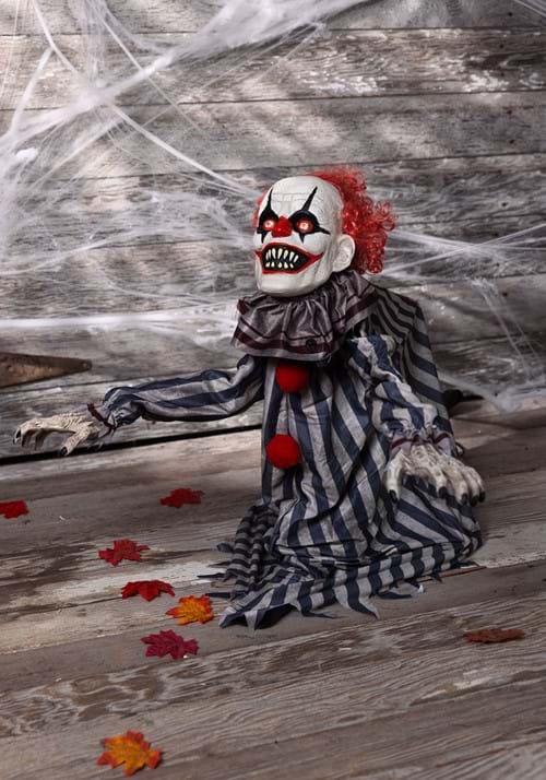 18-Inch Animated Jumping Evil Clown Prop Decoration