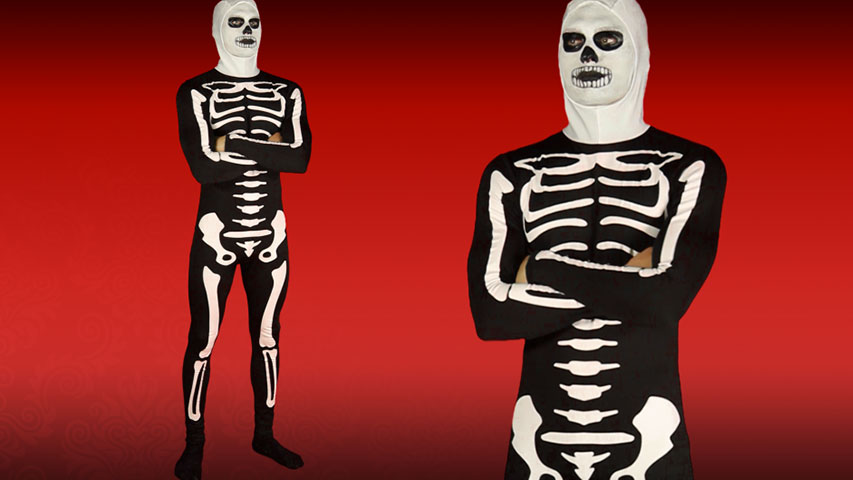 Karate Kid Skeleton Costume Suit