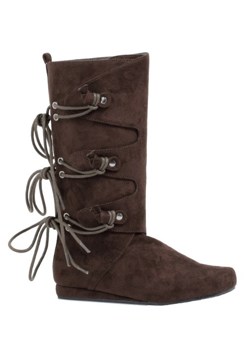 Brown Renaissance Costume Boots for Kids