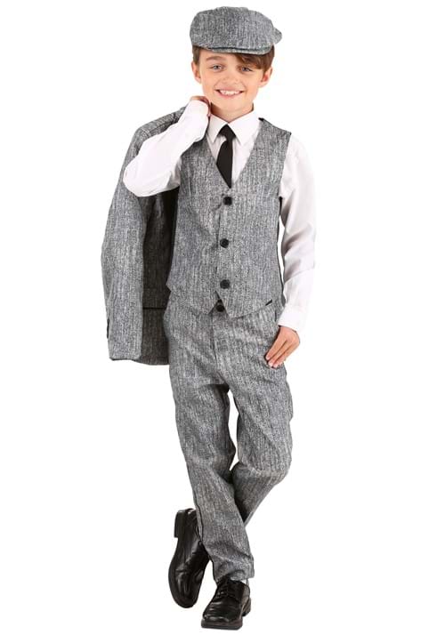 20s Gangster Grey Suit Kid's Costume