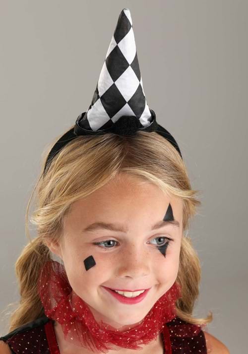 Girl's Burgundy Harlequin Costume