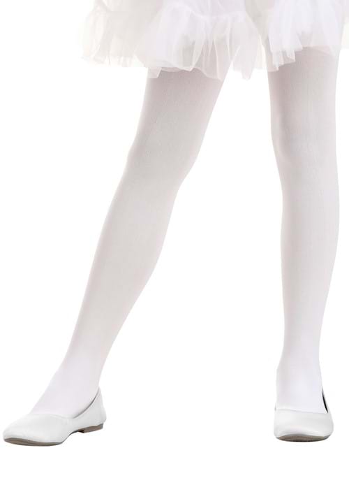 Deluxe Girl's White Tights
