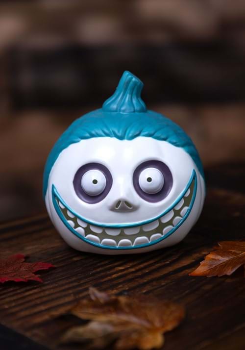 6-Inch Nightmare Before Christmas Light Up Barrel Pumpkin Prop