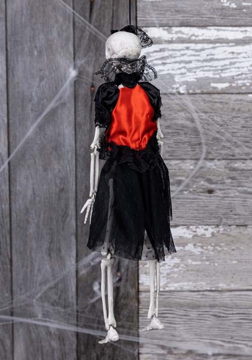 16-Inch Hanging Gothic Dress Skeleton Lady Prop