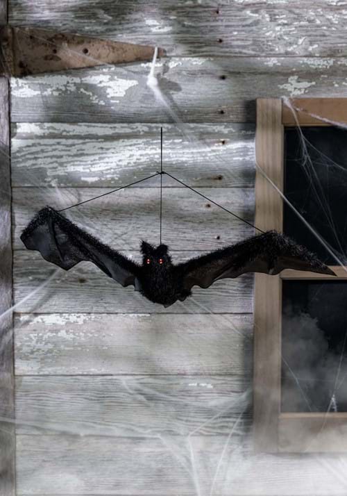 19-Inch Fuzzy Bat Hanging Decoration