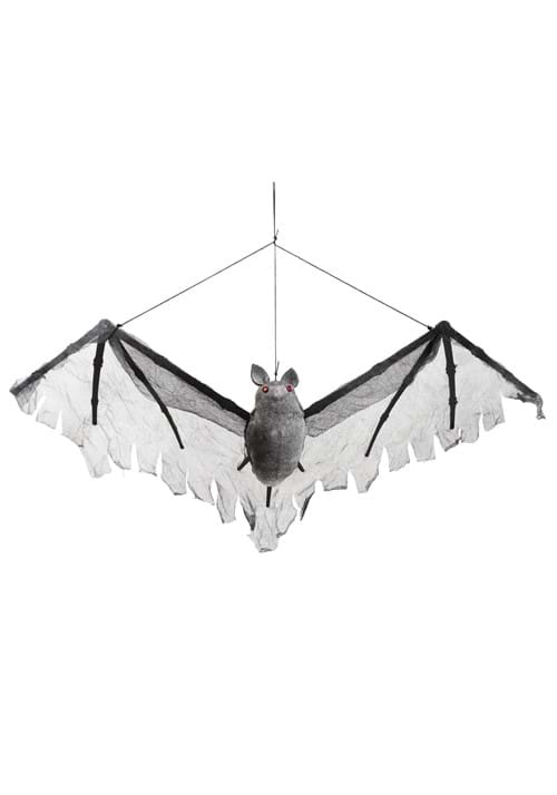19-Inch Gray Halloween Hanging Bat Decoration