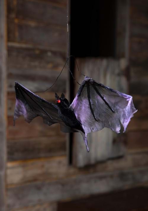 19-Inch Spooky Black Bat Hanging Decoration