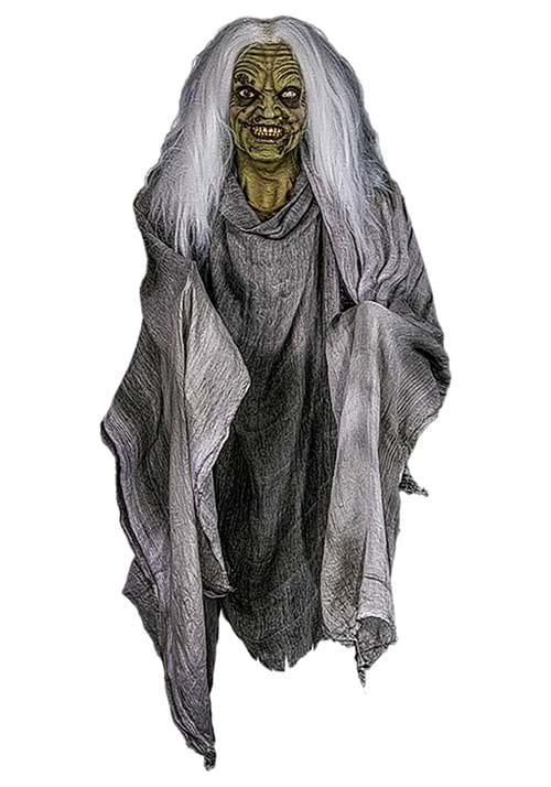 45-Inch Hanging Scary Green Witch Prop