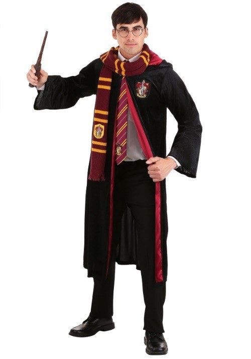 Adult Harry Potter Deluxe Gryffindor Robe Costume 3 Adult Harry Potter Deluxe Gryffindor Robe Costume