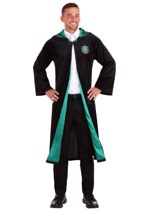 Harry Potter Adult Deluxe Slytherin Robe Costume 4 Harry Potter Adult Deluxe Slytherin Robe Costume
