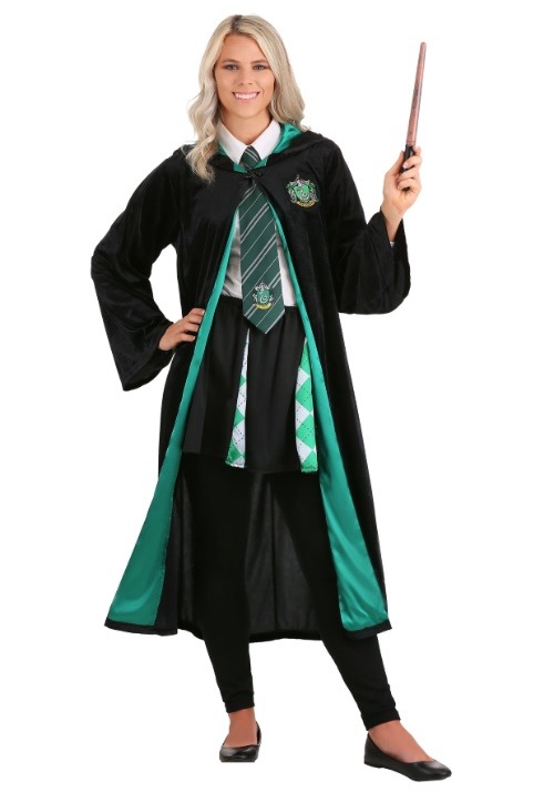 Harry Potter Adult Deluxe Slytherin Robe Costume 7 Harry Potter Adult Deluxe Slytherin Robe Costume