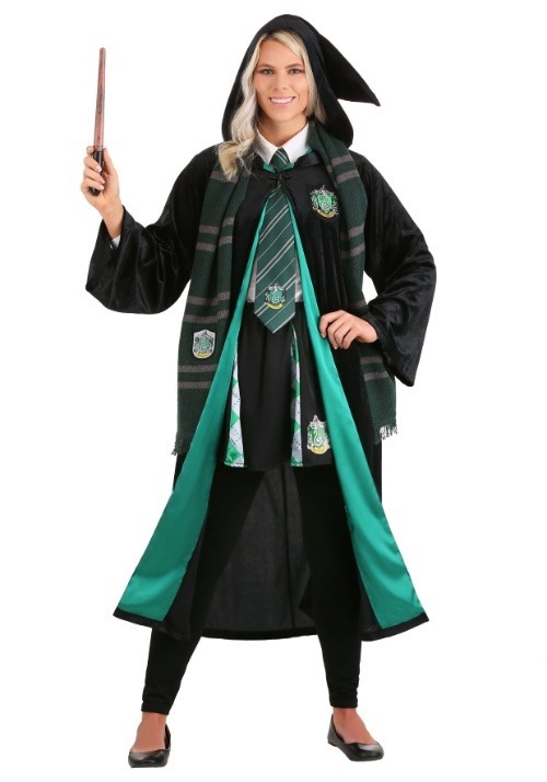 Harry Potter Adult Deluxe Slytherin Robe Costume 8 Harry Potter Adult Deluxe Slytherin Robe Costume