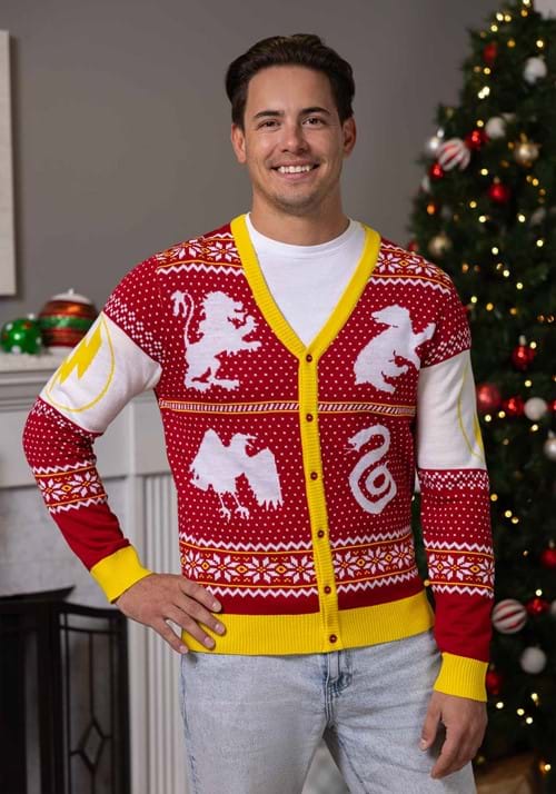 Adult Harry Potter Hogwarts Ugly Christmas Cardigan