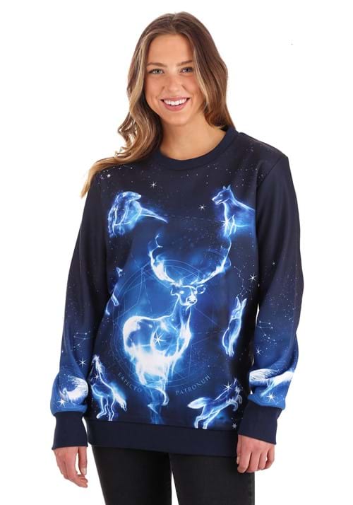 Adult Harry Potter Patronus Ugly Sweatshirt 15 Adult Harry Potter Patronus Ugly Sweatshirt