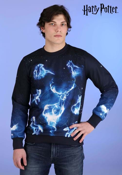 Adult Harry Potter Patronus Ugly Sweatshirt 16 Adult Harry Potter Patronus Ugly Sweatshirt