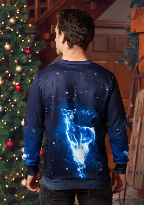 Adult Harry Potter Patronus Ugly Sweatshirt 3 Adult Harry Potter Patronus Ugly Sweatshirt