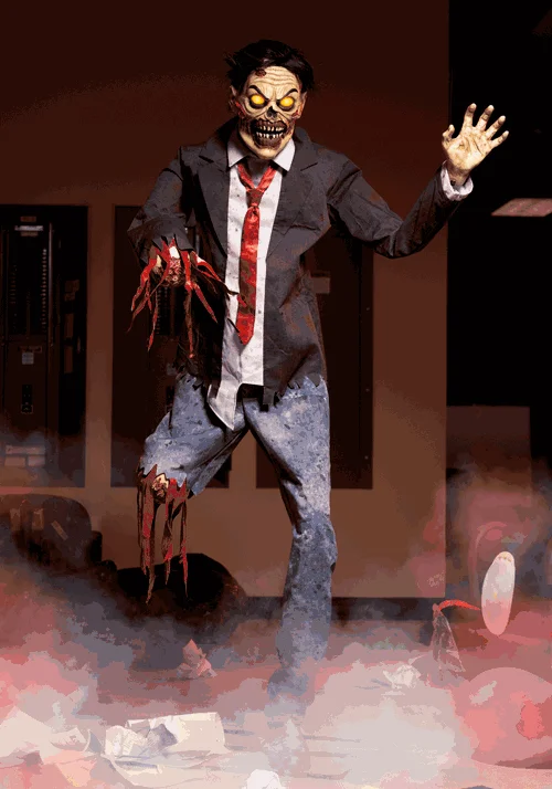 5.8FT Animatronic Hopps the Dismembered Zombie Halloween Decoration