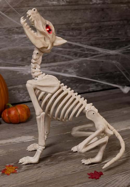27-Inch Animated Howling Bonez Skeleton Dog Decoration 4 27-Inch Animated Howling Bonez Skeleton Dog Decoration
