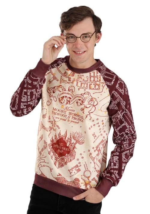 Adult Harry Potter Marauder's Map Sweatshirt 7 Adult Harry Potter Marauder's Map Sweatshirt