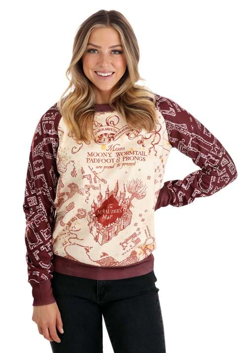 Adult Harry Potter Marauder's Map Sweatshirt 8 Adult Harry Potter Marauder's Map Sweatshirt