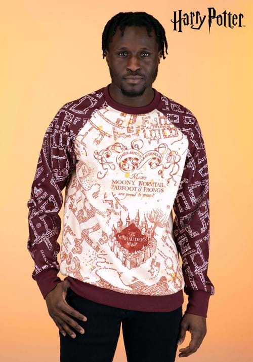Adult Harry Potter Marauder's Map Sweatshirt 9 Adult Harry Potter Marauder's Map Sweatshirt