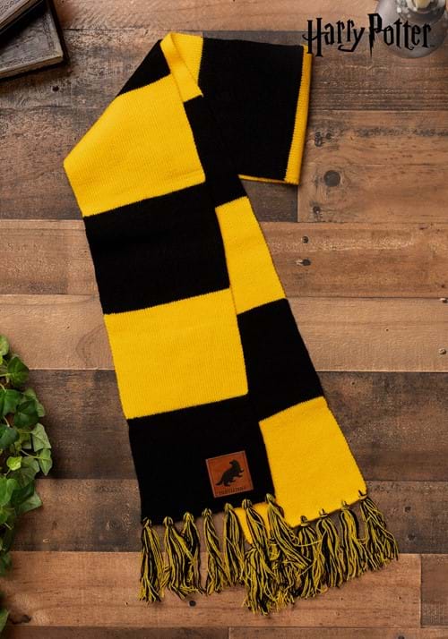 Adult Hufflepuff Patch Striped Scarf