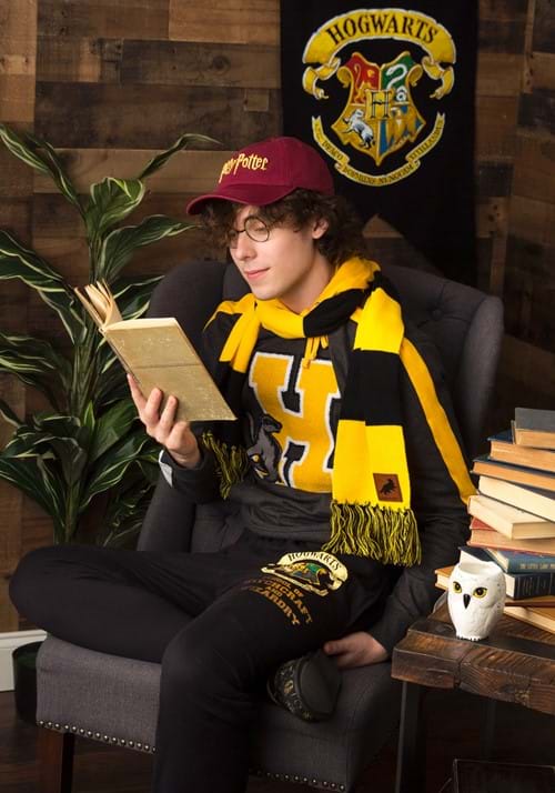 Adult Hufflepuff Patch Striped Scarf
