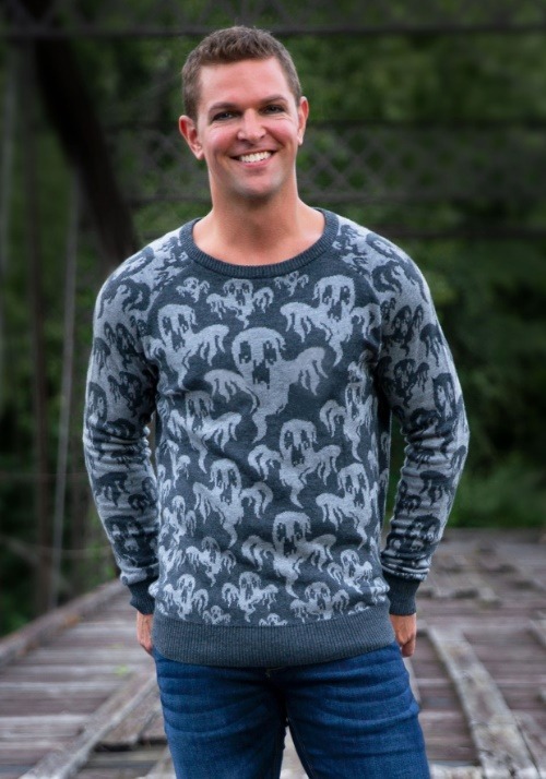 Adult Ghoulish Ghosts Halloween Sweater